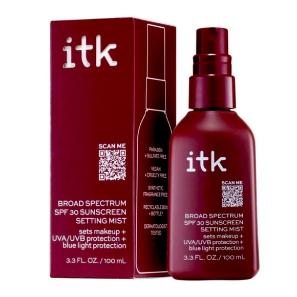 ʕ·ᴥ·ʔ ITK Broad Spectrum SPF 30 Sunscreen Setting Mist 3.3 Fl Oz - Picture 2 of 4
